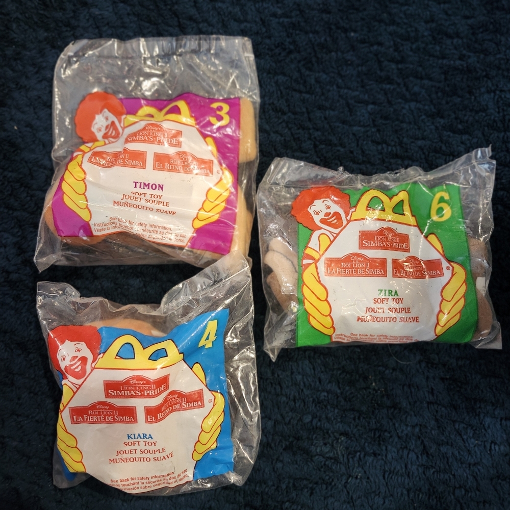 McDonald's Lion King Toy Trio -1990s